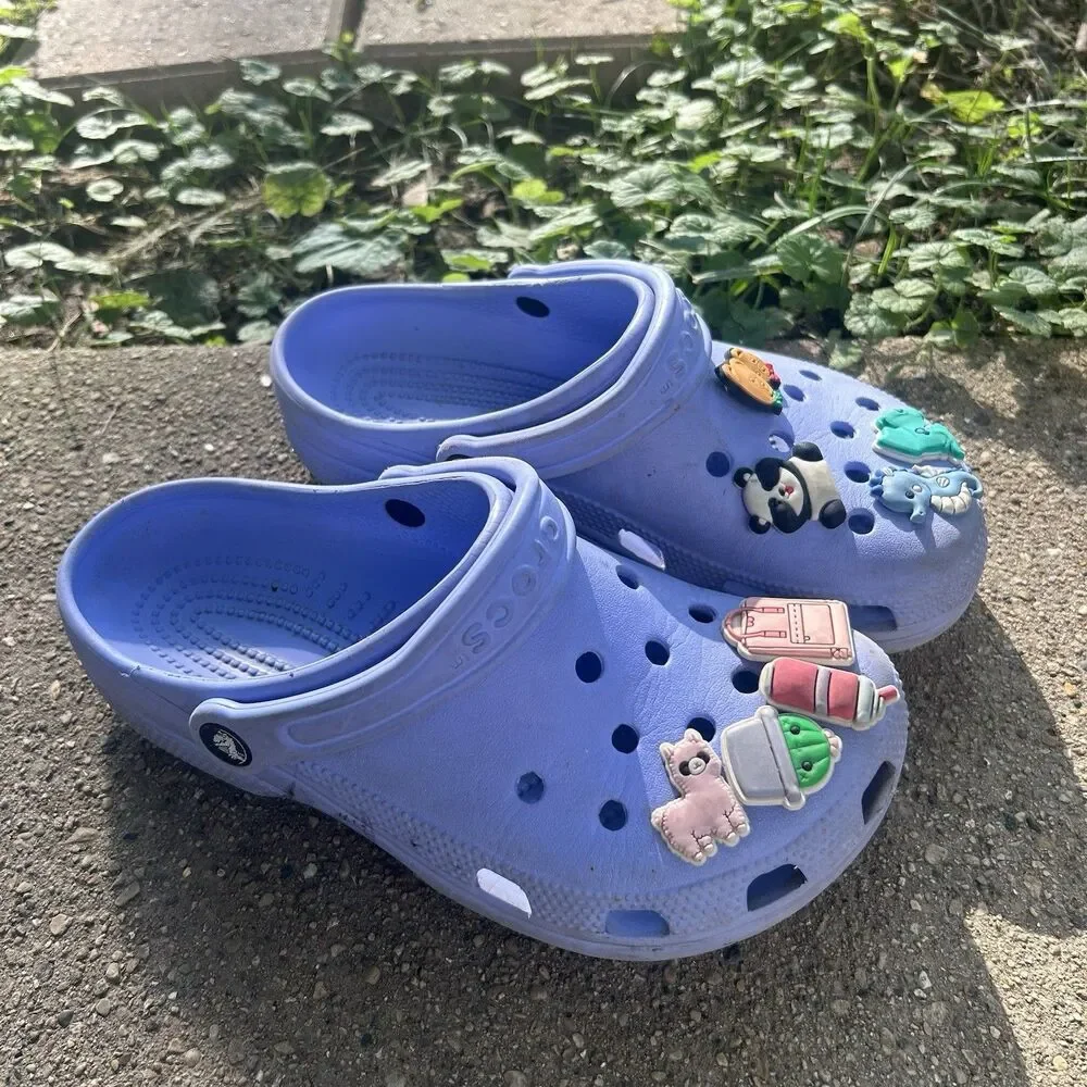 Kids Crocs Classic Clog Light Purple Lavender Size J5 Youth Shoes with Jibbitz